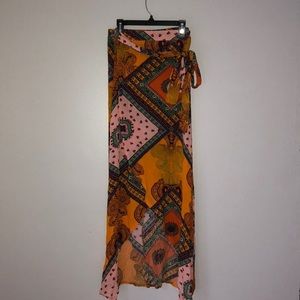 Boho wrap skirt